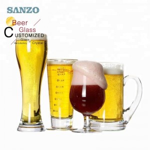 Sanzo рекламно стъкло за бира с дръжка персонализирано гравирано лого Бира може да стъкло Pepsi бира чаша