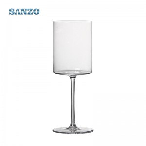 Стъклени чаши за вино SANZO ръчно изработени без оловни кристални очила с дебела рустика